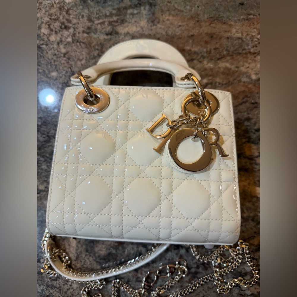 Cream Quilted Mini Bag